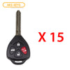 2008 - 2012 Toyota Remote Head Key 4B FCC# GQ4-29T / 4D 67 (15 Pack)