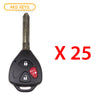 2006 - 2012 Toyota RAV4 Remote Head Key 3B FCC# HYQ12BBY / 4D67 (25 Pack)