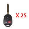 2012 - 2014 Toyota Camry Remote Head Key 4B FCC# HYQ12BDM (25 Pack)