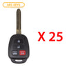 2012 - 2014 Toyota Camry Remote Head Key 4B FCC# HYQ12BDM (25 Pack)