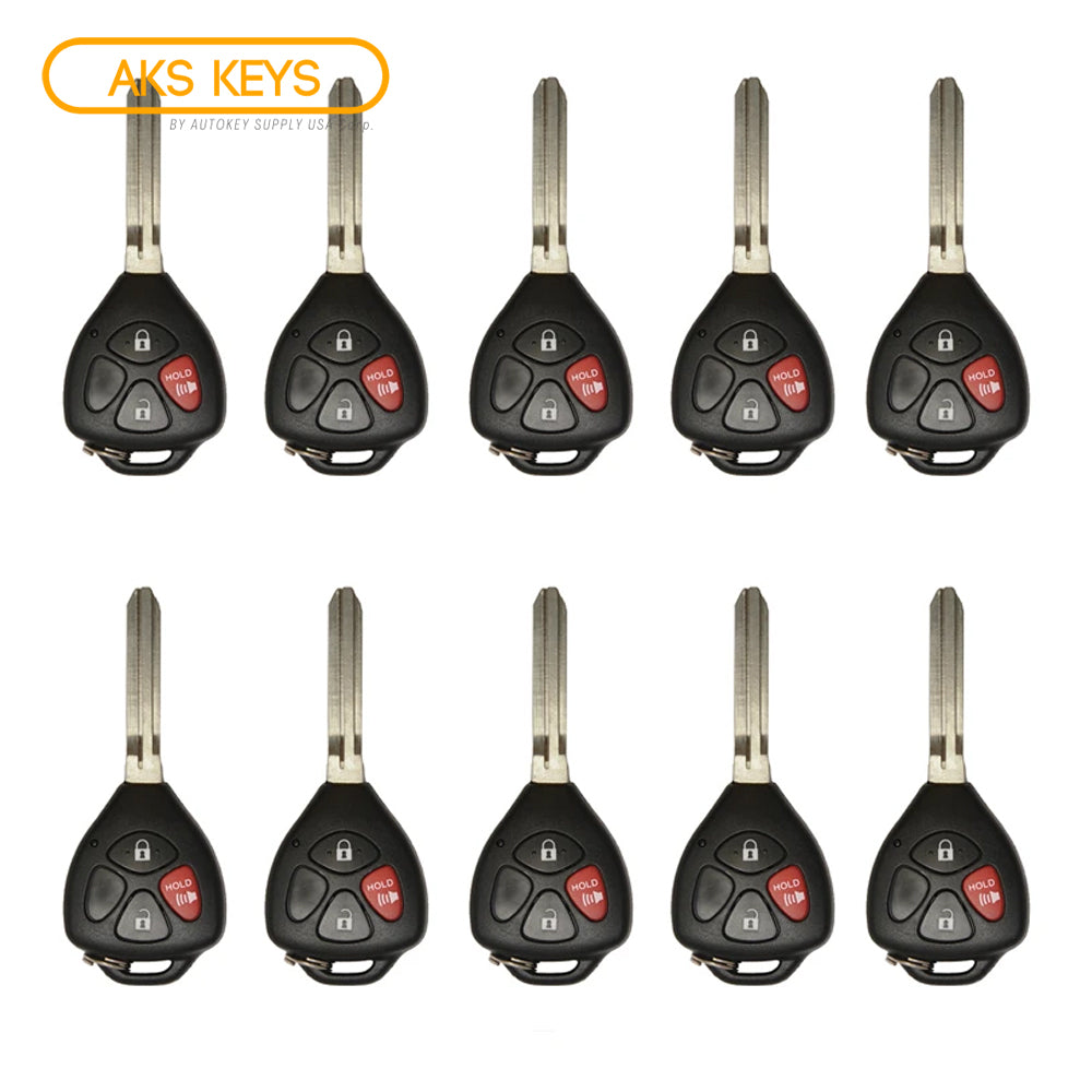 2010 - 2019 Toyota Remote Head Key 3B FCC# HYQ12BBY / G Chip (10 Pack)