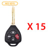 2010 - 2013 Toyota Corolla Remote Head Key 4B FCC# GQ4-29T - G Chip (15 Pack)