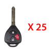 2009 - 2016 Toyota Remote Head Key 3B FCC# GQ4-29T (25 Pack)