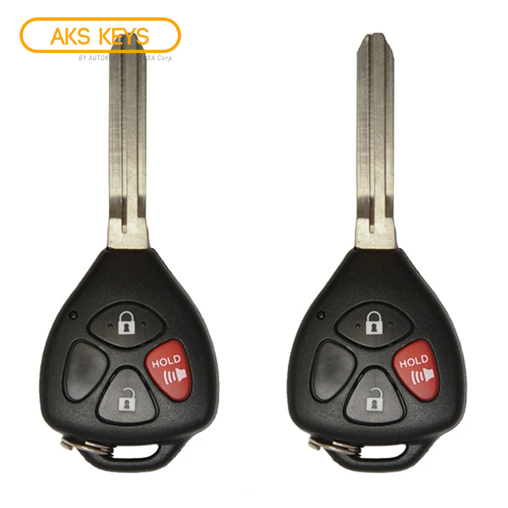 2007 - 2013 Toyota Yaris Remote Key 3B FCC# MOZB41TG - Non Chip (2 Pack)
