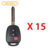 2014 - 2019 Toyota Remote Head Key 3B FCC# HYQ12BDM (15 Pack)