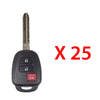 2014 - 2019 Toyota Remote Head Key 3B FCC# HYQ12BDM (25 Pack)