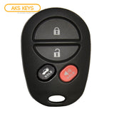 2006 Toyota Avalon Keyless Entry 4B Fob FCC# GQ43VT20T