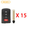 2014 - 2020 Toyota Smart Prox. Remote Key 4B FCC# HYQ14FBA - 2110 AG (15 Pack)