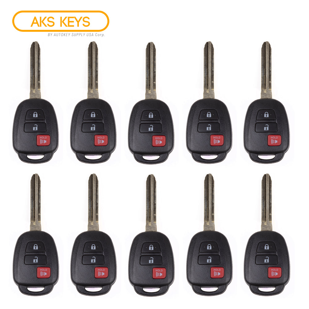 2013 - 2021 Toyota Remote Head Key 3B FCC# HYQ12BDP - H Chip (CANADIAN VEHICLES) (10 Pack)