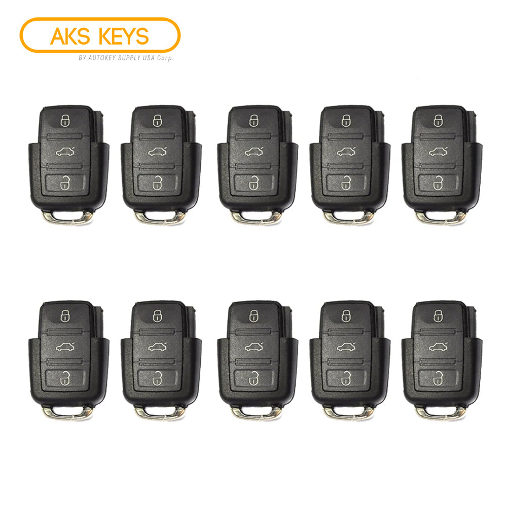 1998 - 2002 Volkswagen Flip Key - Remote Part 4B Part# 1J0 959 753T (10 Pack)