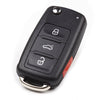 Remote Flip Key Fob Compatible with Volkswagen 2007 2008 2009 2010 2011 2012 2013 2014 2015 2016 4B FCC# NBG010180T/5K0837202R