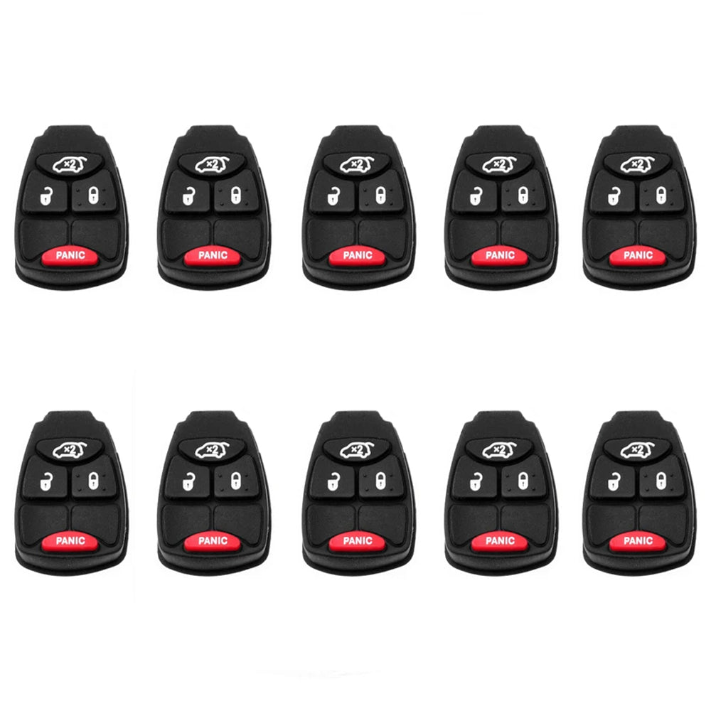 2004 - 2012 Chrysler Dodge Remote Rubber Pad Buttons 4B (10 Pack)