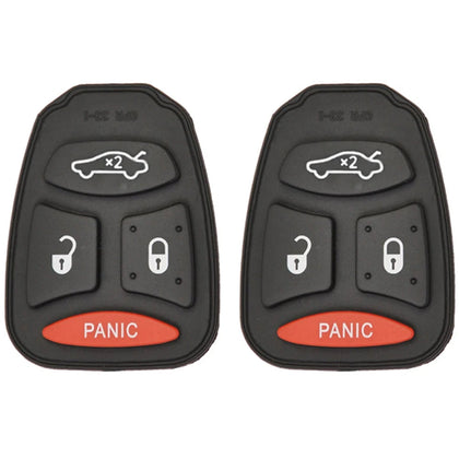 2004 - 2009 New Remote Control Key Keyless Fob Rubber Pad Buttons For Chrysler Dodge Jeep 4B (2 Pack)