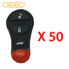 New Replacement Keyless Entry Remote Rubber Pad Case Shell 4B for Chrysler Dodge (50 Pack)