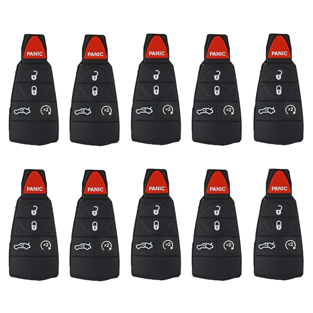 New Remote Fobik Key Keyless Fob Pad Buttons for Chrysler 300 / 5B (10 Pack)