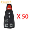 New Remote Fobik Key Keyless Fob Pad Buttons For Caravan and Town & Country 6B (50 Pack)