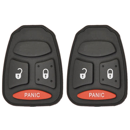 2004 - 2007 New Remote Control Key Keyless Fob Rubber Pad Buttons For Dodge Mitsubishi 3B (2 Pack)
