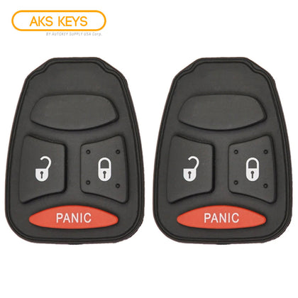 2004 - 2007 New Remote Control Key Keyless Fob Rubber Pad Buttons For Dodge Mitsubishi 3B (2 Pack)