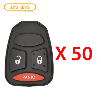 2004 - 2007 New Remote Control Key Keyless Fob Rubber Pad Buttons For Dodge Mitsubishi 3B (50 Pack)