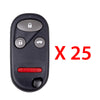 New Replacement Remote Keyless Fob Case Shell 4B for Acura FCC# A269ZUA108 / CWT72147KA (25 Pack)
