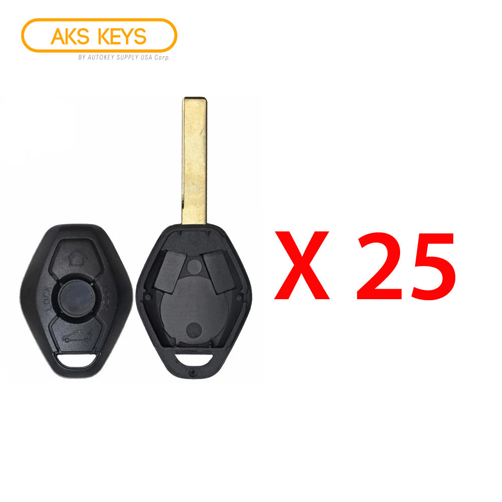 1998 - 2009 BMW Remote Key Shell - 2 Tracks (25 Pack)