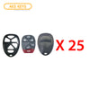 New Replacement Remote Keyless Fob Case Rubber Pad Shell 6B for FCC# OUC60270 (25 Pack)