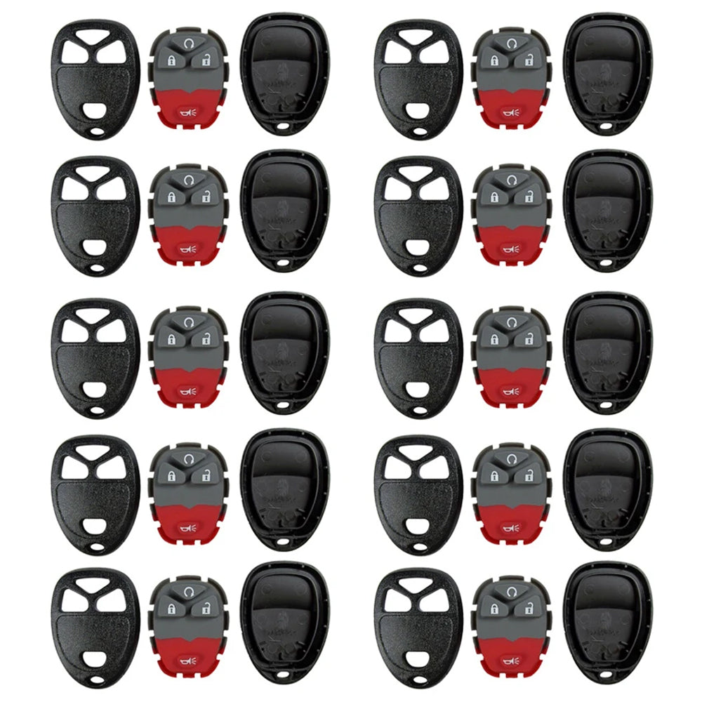 New Replacement Remote Keyless Fob Case Rubber Pad Shell 4B for FCC# KOBGT04A (10 Pack)