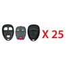 2006 - 2011 Buick Chevrolet Pontiac Saturn Remote Control Shell 3B Compatible with FCC# KOBGT04A (25 Pack)