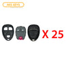 2006 - 2011 Buick Chevrolet Pontiac Saturn Remote Control Shell 3B Compatible with FCC# KOBGT04A (25 Pack)