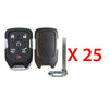 2015 - 2020 Chevrolet GMC Smart Key Shell 6B Compatible with FCC# HYQ1AA (25 Pack)
