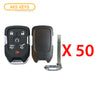 2015 - 2020 Chevrolet GMC Smart Key Shell 6B Compatible with FCC# HYQ1AA (50 Pack)