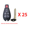 2008 - 2016 Chrysler Town & Country Remote Shell 7B for FCC # M3N5WY783X - IYZ-C01C (25 Pack)