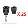 2004 - 2007 Chrysler Remote Key Shell 5B (25 Pack)