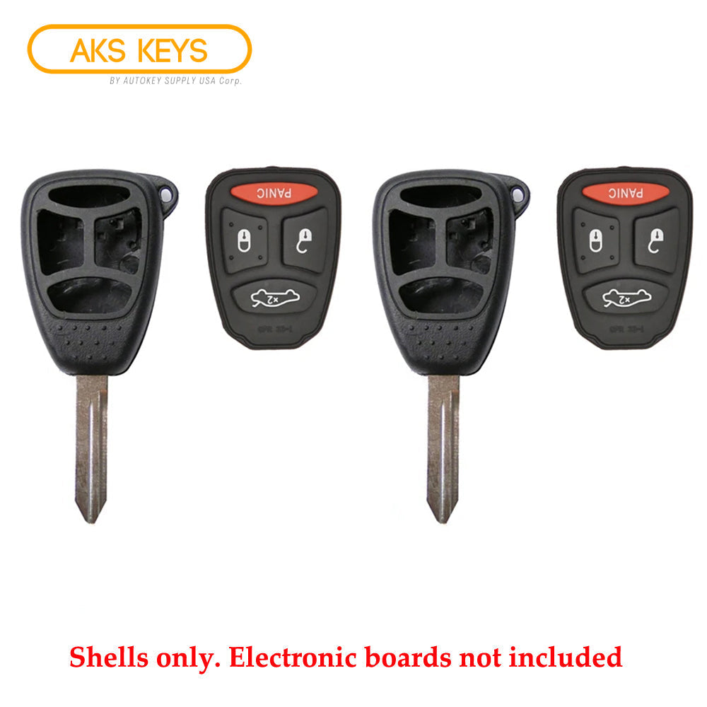 2004 - 2009 Chrysler Jeep Remote Key Shell 4B LP (2 Pack)