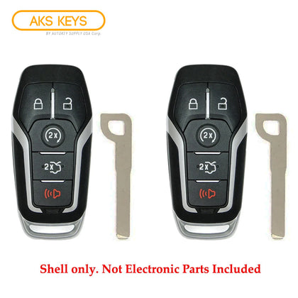 2013 - 2017 Ford Smart Key Shell Case 5B for FCC# M3N-A2C312433003 (2 Pack)