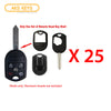 2007 - 2015 Ford Lincoln Remote Key Shell 5B (25 Pack)