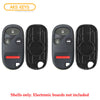 New Replacement Remote Keyless Fob Case Shell 4B for Honda FCC# OUCG8D-344H-A (2 Pack)