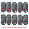 New Replacement Remote Keyless Fob Case Shell 4B for Acura / Honda FCC# KOBUTAH2T (10 Pack)