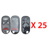 New Replacement Remote Keyless Fob Case Shell 4B for Acura / Honda FCC# KOBUTAH2T (25 Pack)