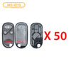New Replacement Remote Keyless Fob Case Shell 4B for Acura / Honda FCC# KOBUTAH2T (50 Pack)