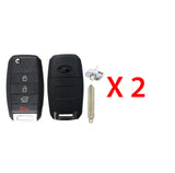 2014 - 2018 Kia Forte Flip Key Shell 4B - KK8 (HY15) (2 Pack)