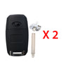 Kia Remote Head Flip Key Shell for FCC# TQ8-RKE-3F05 (2 Pack)