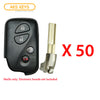 2010 - 2012 Lexus Smart Key Remote Shell  4B for FCC# HYQ14ACX (50 Pack)