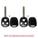 1997 - 2001 Lexus Key Fob Shell 3B - LXP90 (Long Blade) -  Black (2 Pack)