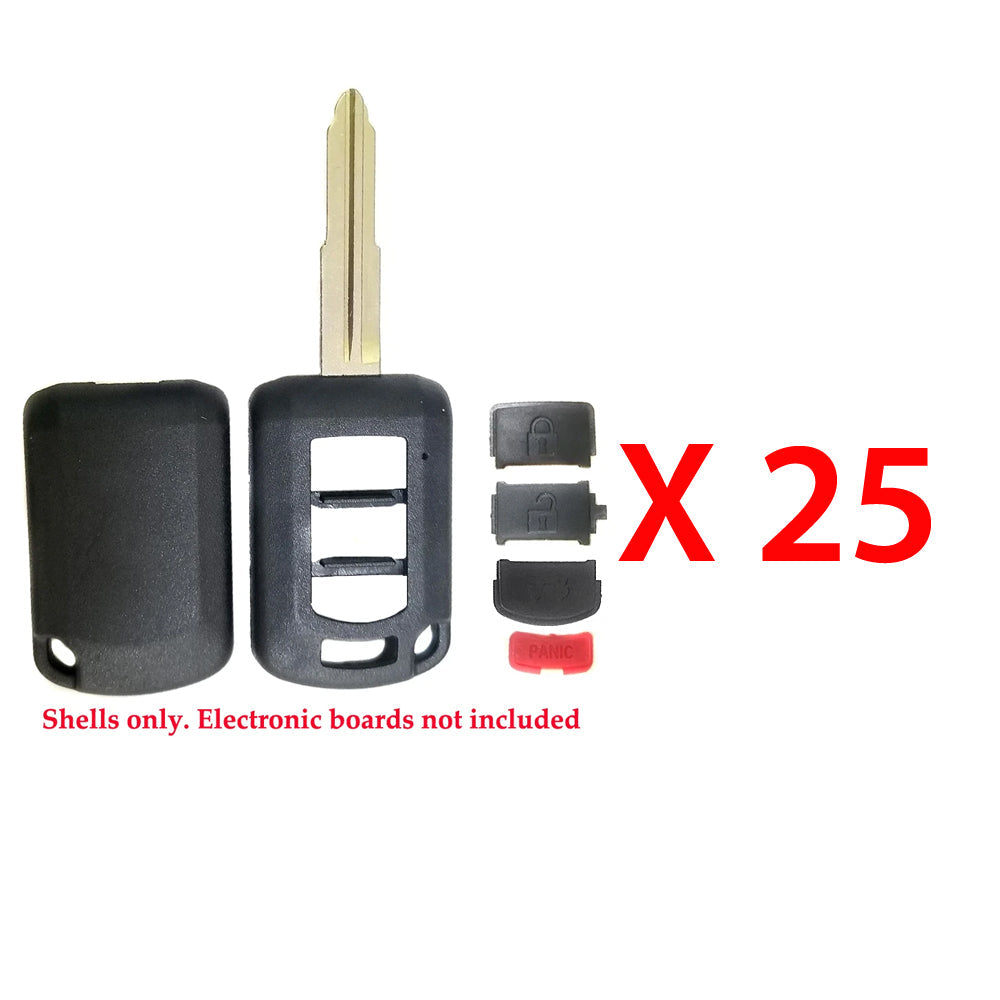 2016 - 2017 Mitsubishi Lancer Remote Head Key Shell 4B (25 Pack)