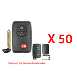 2007 - 2014 Toyota Smart Prox Key Shell 3B for FCC# HYQ14AAB (50 Pack)
