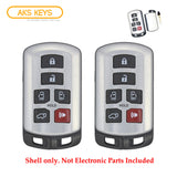 2010 - 2019 Toyota Sienna Smart Prox Key Shell 6B for FCC# HYQ14ADR (2 Pack)