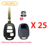 2012 - 2019 Toyota Scion Remote Key Shell 3B (25 Pack)