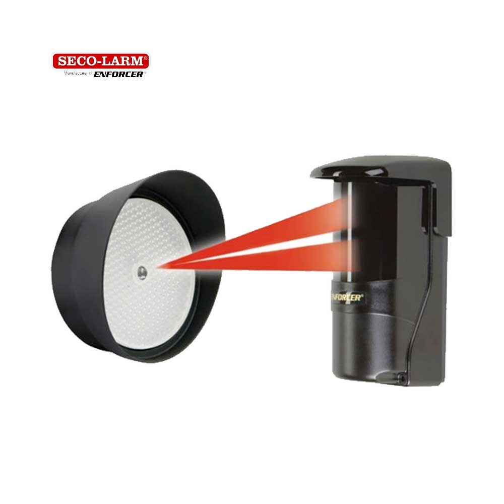 Seco-larm Enforcer E-931-S50RRGQ Photoelectric Beam Sensor With Reflector – Outdoor Rated, 1-Year Warranty