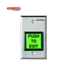 SECO-LARM SD-7202GC-PEQ LED Illuminated RTE Single-gang Wall Plate w Large Green Button, 12~24 VDC, stainless-steel